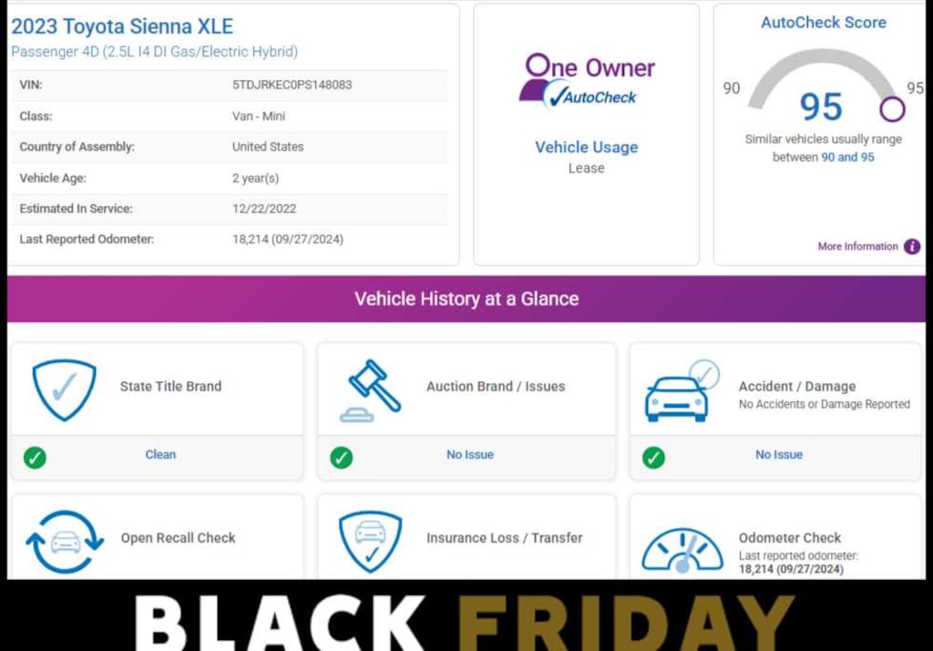 Used 2023 Toyota Sienna XLE FWD 8-Passenger (Natl)