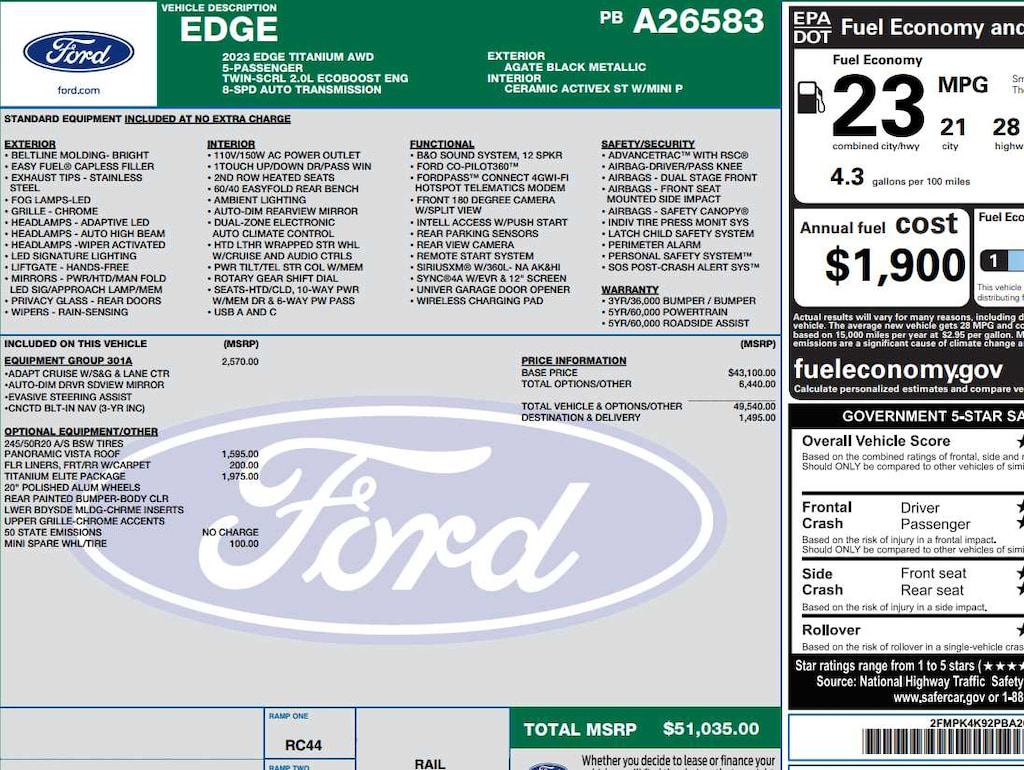 Used 2023 Ford Edge Titanium AWD