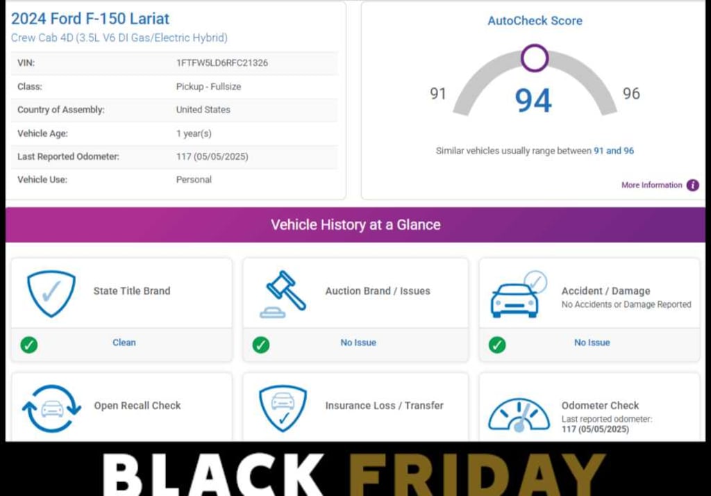 Used 2024 Ford F-150 Lariat 4WD Supercrew 5.5 Box 4WD SuperCrew 5.5 Box