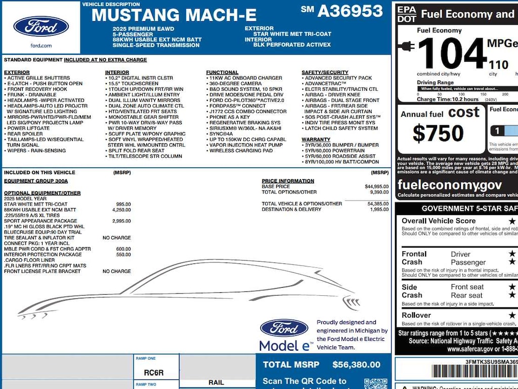 New 2025 Ford Mustang Mach-E Premium CROSSOVERS