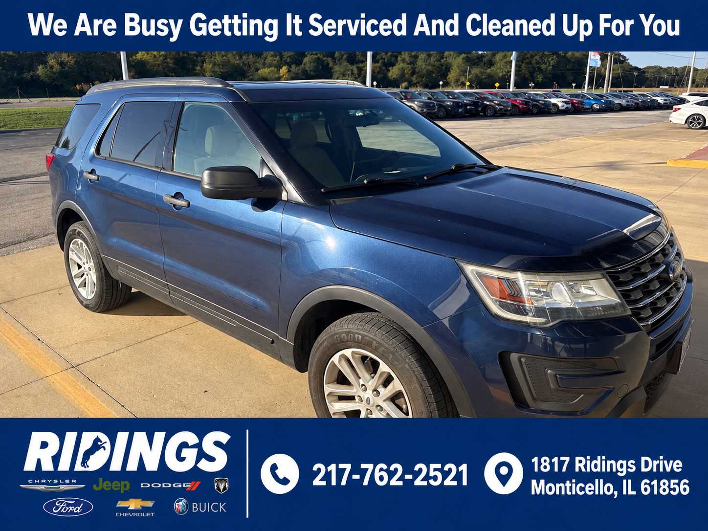 Used 2016 Ford Explorer Base with VIN 1FM5K8B87GGA12645 for sale in Monticello, IL