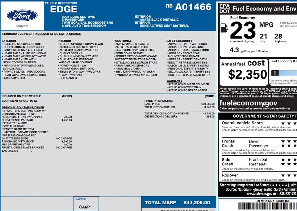 Used 2024 Ford Edge SEL AWD