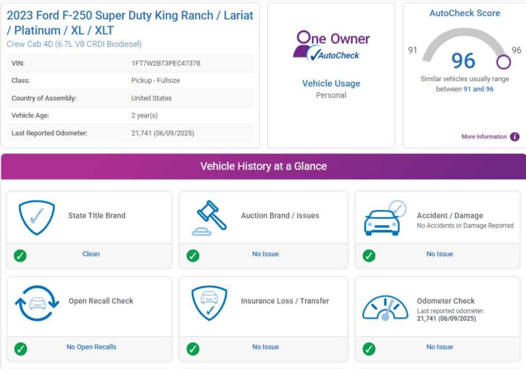 Used 2023 Ford Super Duty F-250 SRW Lariat 4WD Crew Cab 6.75 Box 4WD Crew Cab 6.75 Box