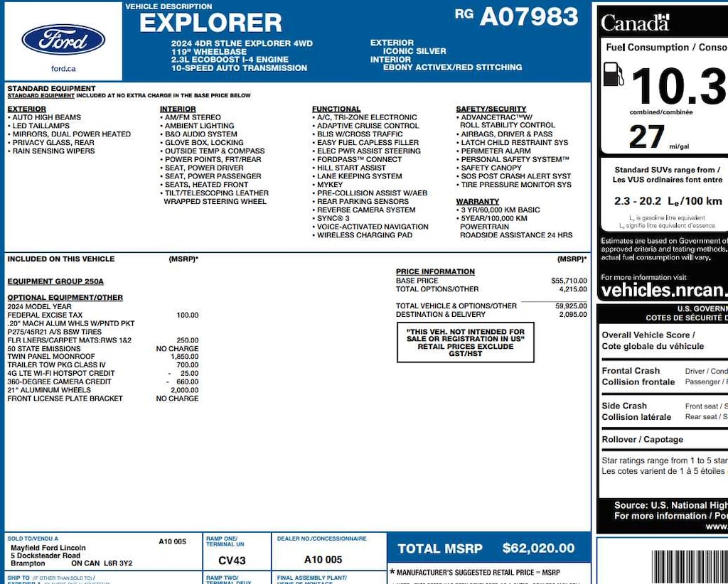 Used 2024 Ford Explorer ST-Line 4WD
