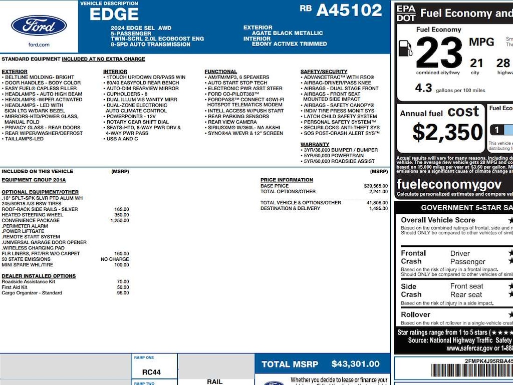 Used 2024 Ford Edge SEL AWD