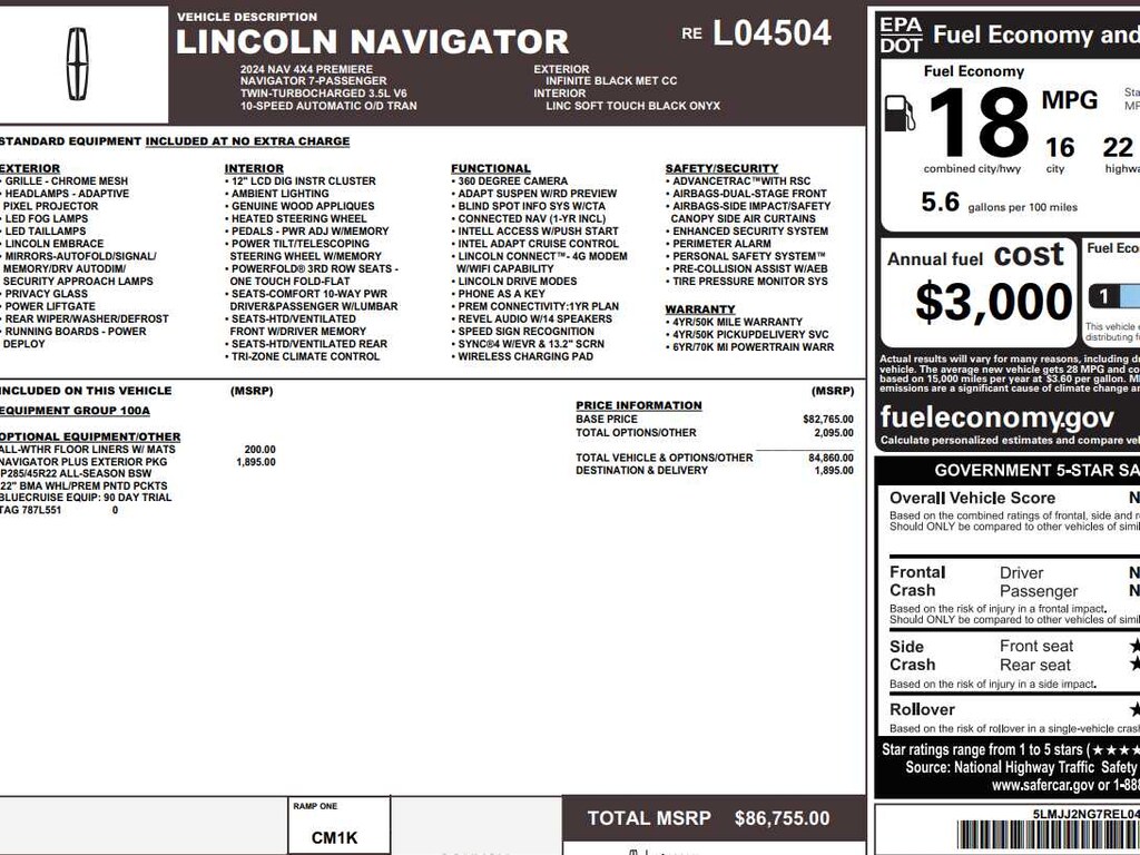 Used 2024 Lincoln Navigator Premiere 4x4