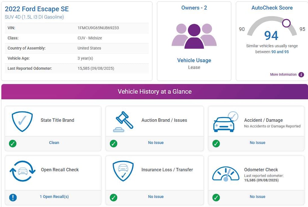 Used 2022 Ford Escape SE AWD