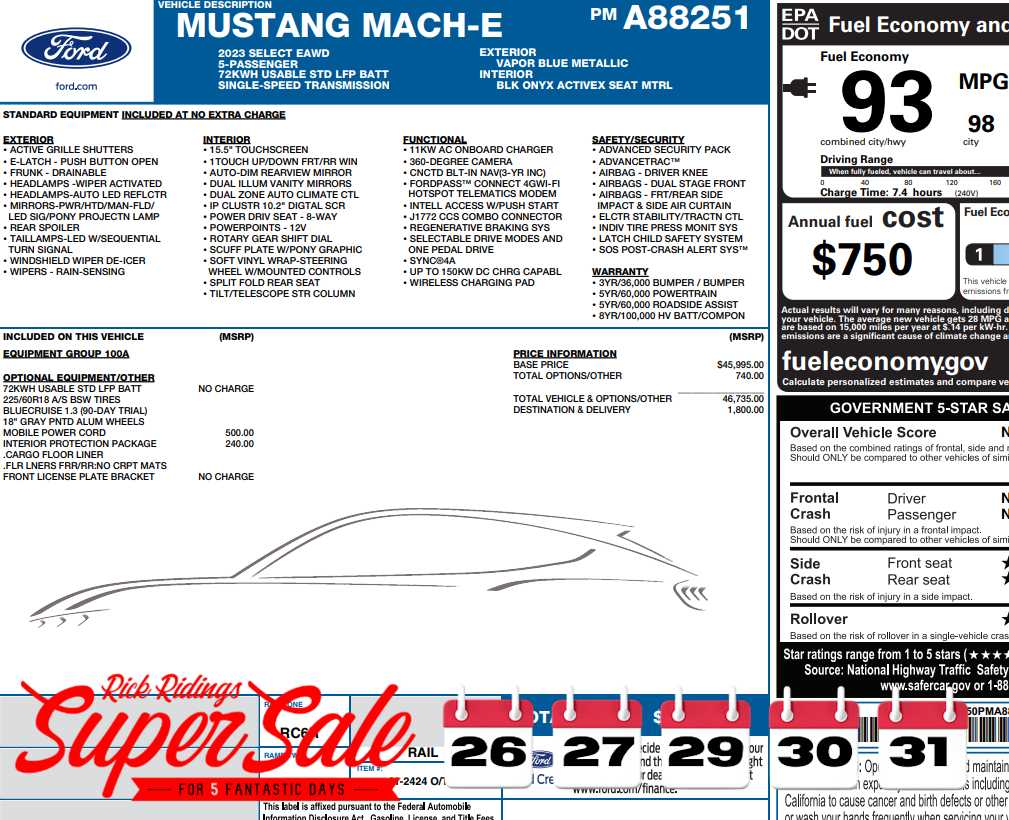 Used 2023 Ford Mustang Mach-E Select AWD with VIN 3FMTK1S50PMA88251 for sale in Monticello, IL