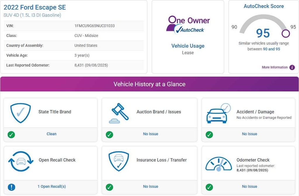 Used 2022 Ford Escape SE AWD
