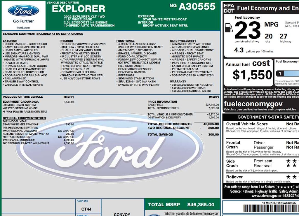 Used 2022 Ford Explorer XLT 4WD