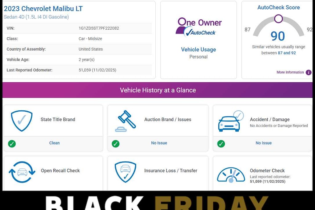 Used 2023 Chevrolet Malibu LT Sdn