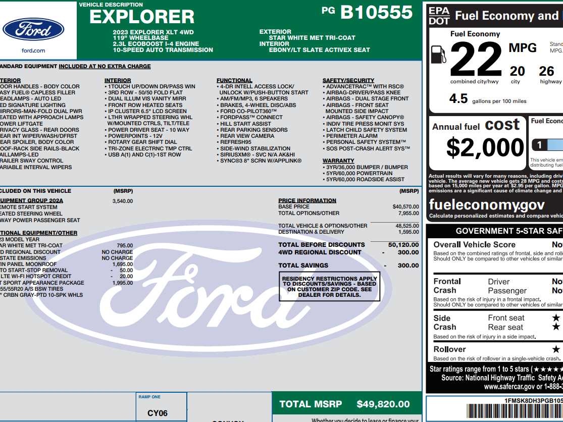 Used 2023 Ford Explorer XLT with VIN 1FMSK8DH3PGB10555 for sale in Monticello, IL