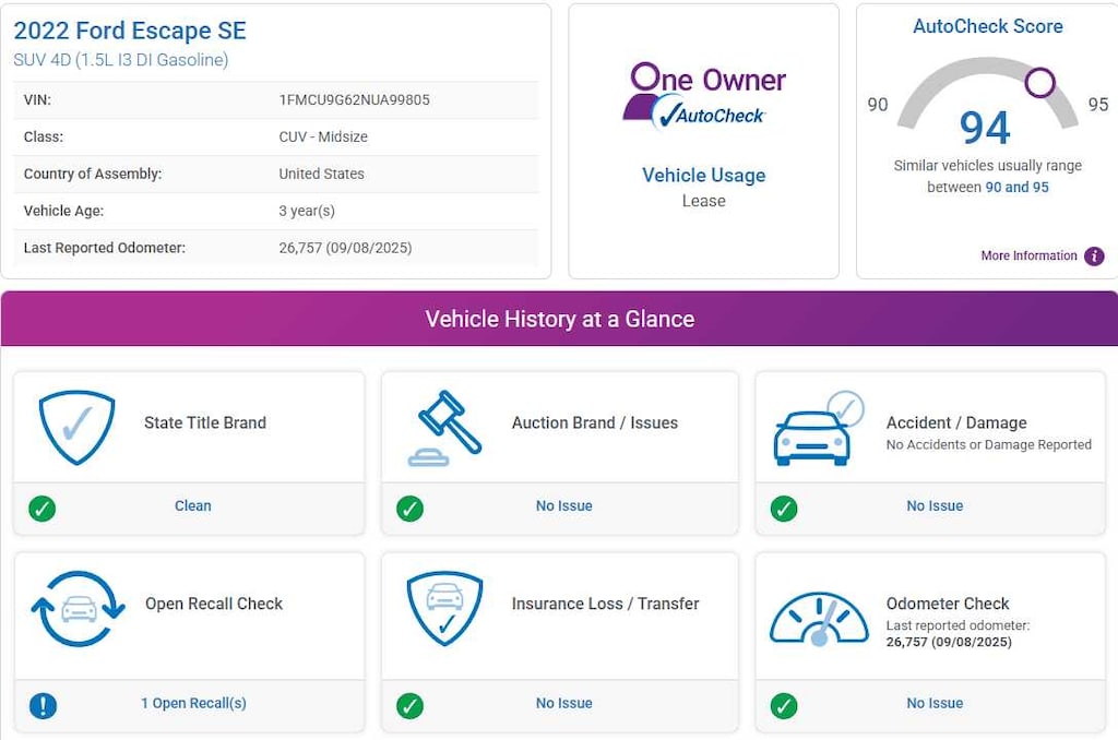 Used 2022 Ford Escape SE AWD