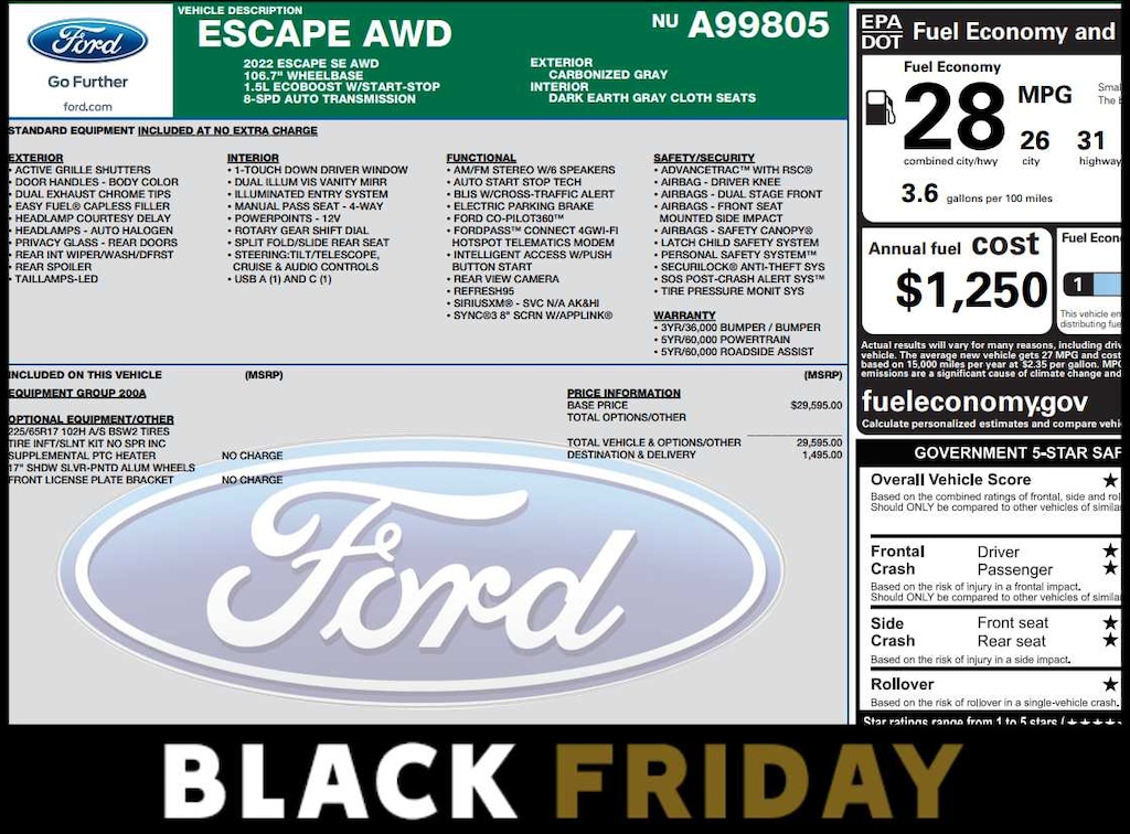 Used 2022 Ford Escape SE AWD