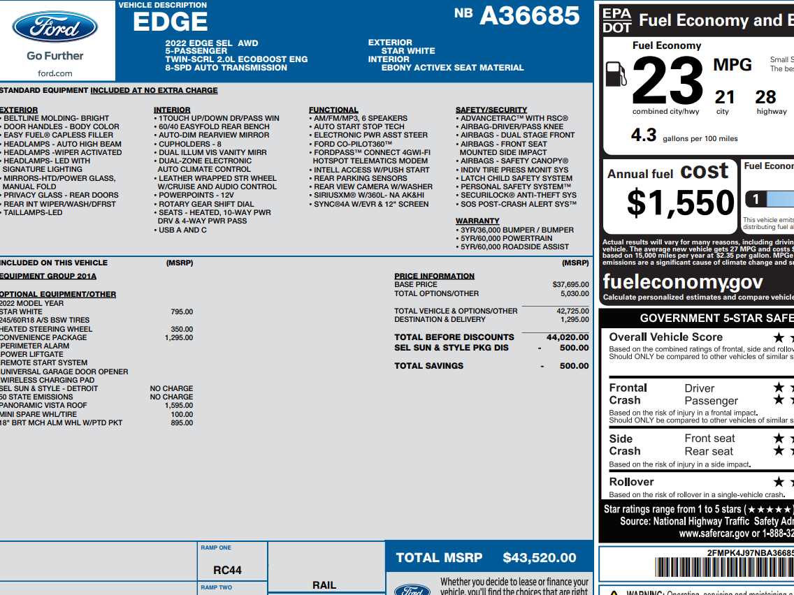 Used 2022 Ford Edge SEL with VIN 2FMPK4J97NBA36685 for sale in Monticello, IL