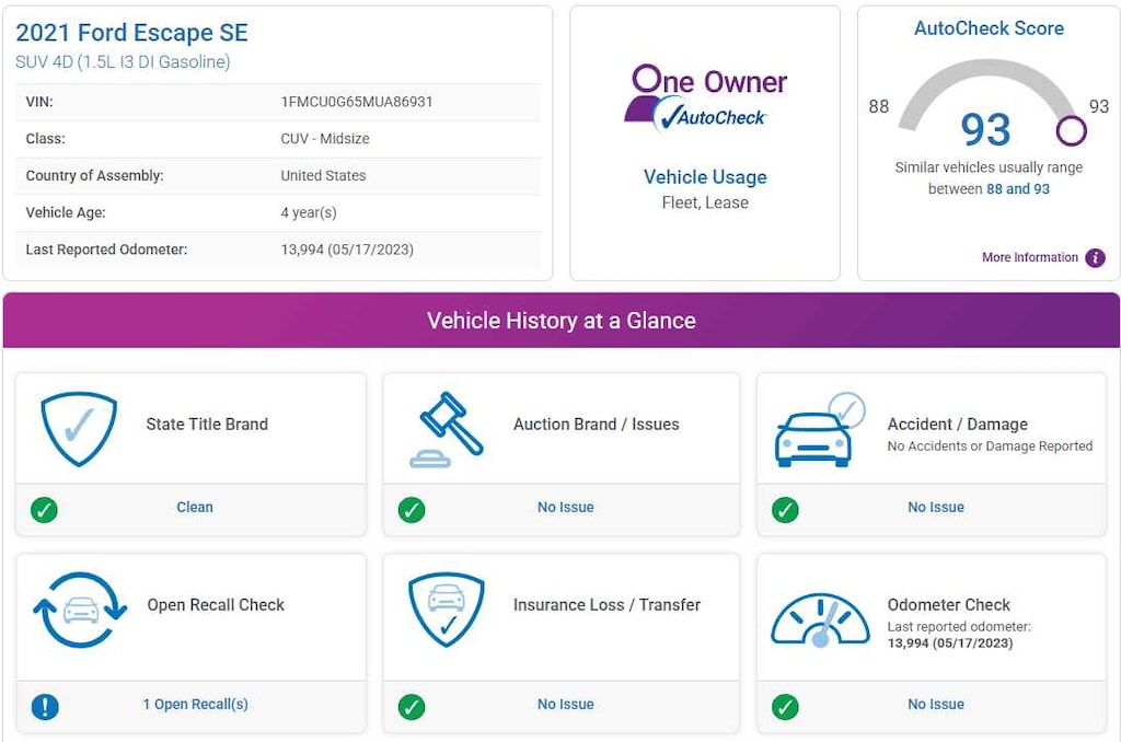 Used 2021 Ford Escape SE FWD
