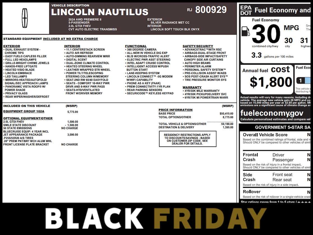 Used 2024 Lincoln Nautilus Premiere AWD