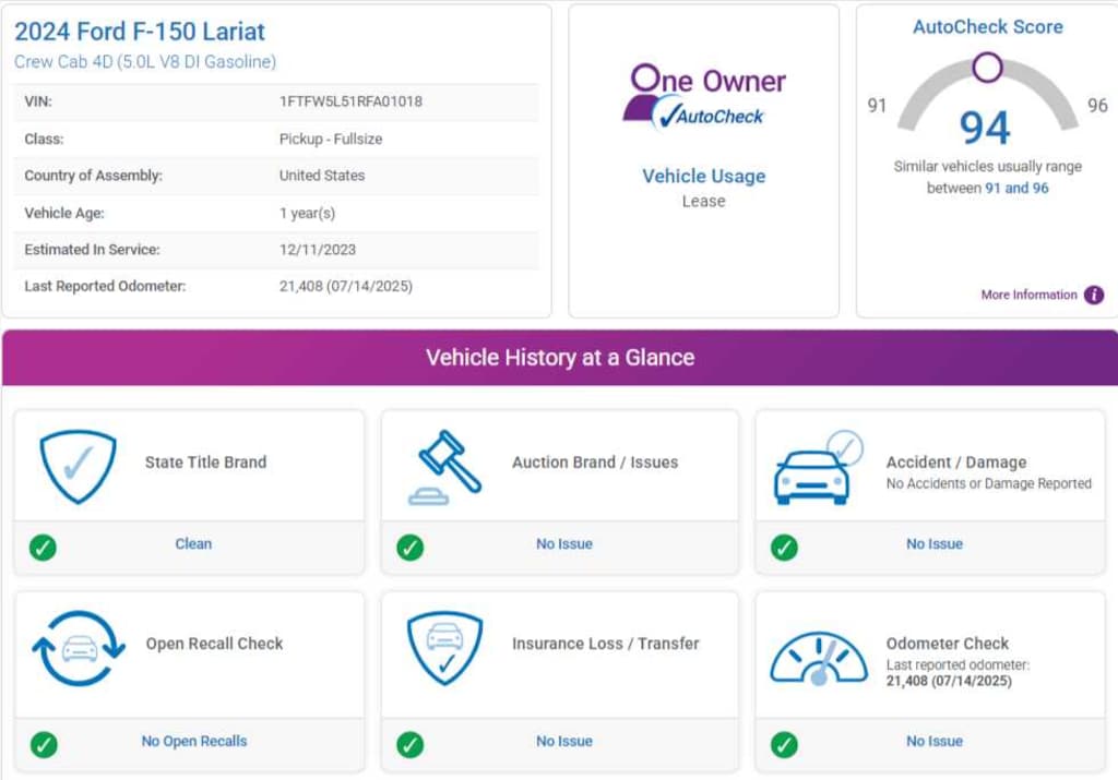 Used 2024 Ford F-150 Lariat 4WD Supercrew 5.5 Box 4WD SuperCrew 5.5 Box