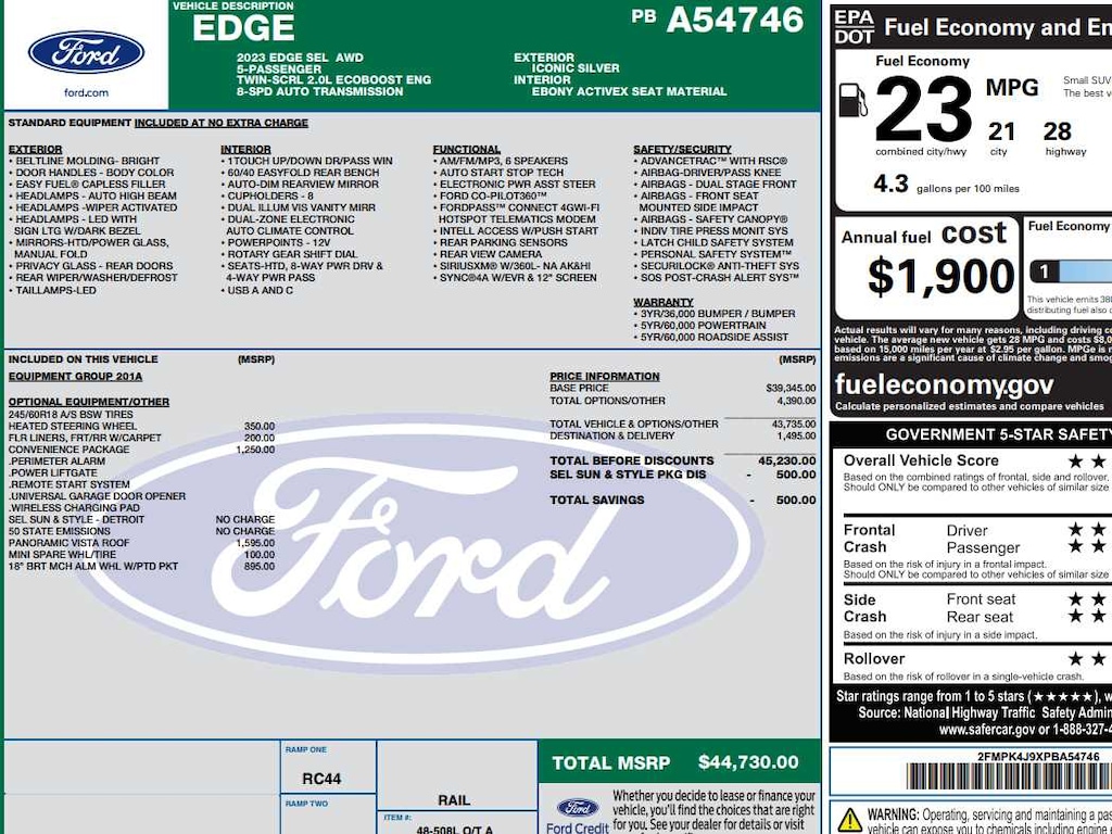 Used 2023 Ford Edge SEL AWD