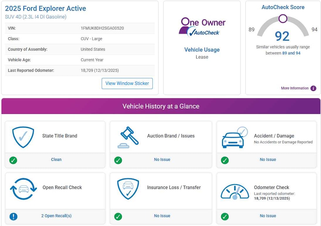 Used 2025 Ford Explorer Active 4WD