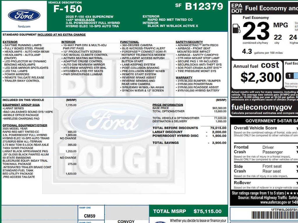 New 2025 Ford F-150 Lariat