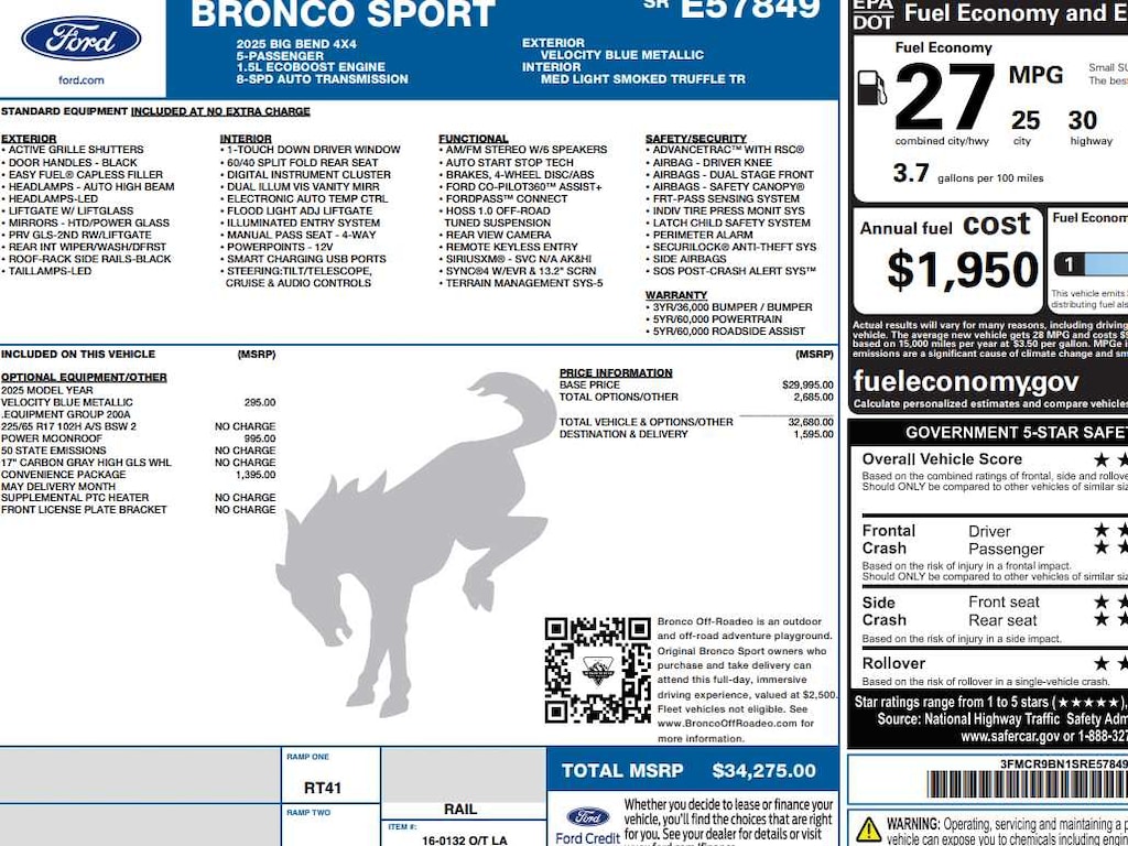 Used 2025 Ford Bronco Sport Big Bend 4x4