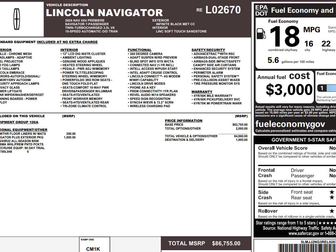 Used 2024 Lincoln Navigator Premiere with VIN 5LMJJ2NG3REL02670 for sale in Monticello, IL