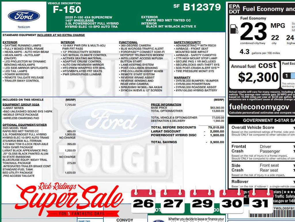 New 2025 Ford F-150 Lariat