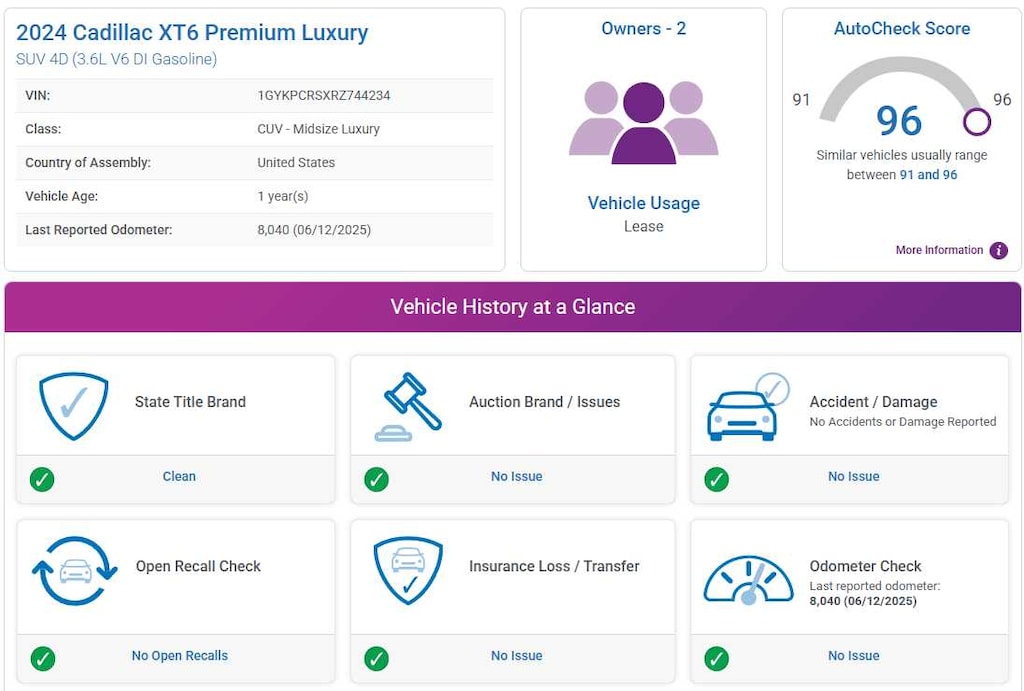 Used 2024 CADILLAC XT6 FWD Premium Luxury