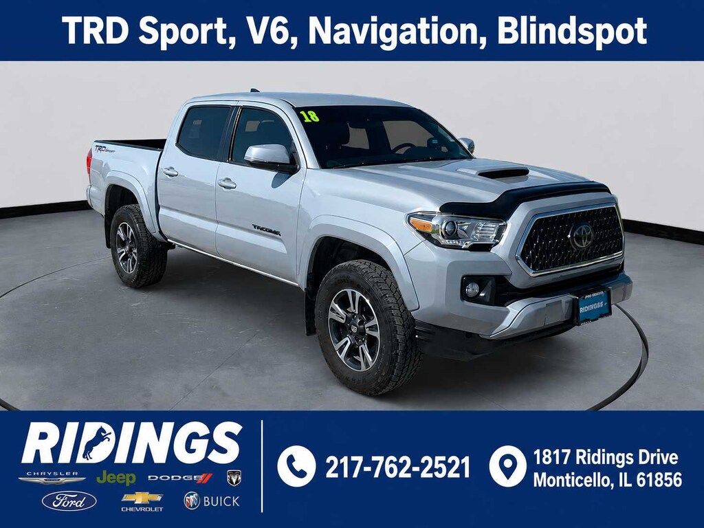 Used 2018 Toyota Tacoma TRD Sport Double Cab 5 Bed V6 4x2 AT (Natl) Truck Double Cab