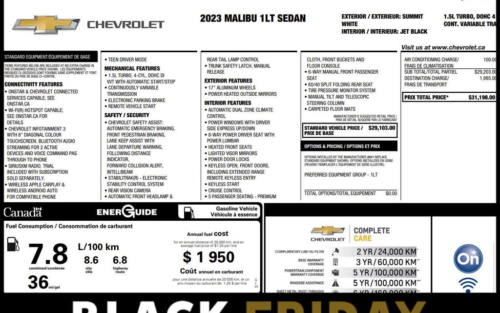 Used 2023 Chevrolet Malibu LT Sedan