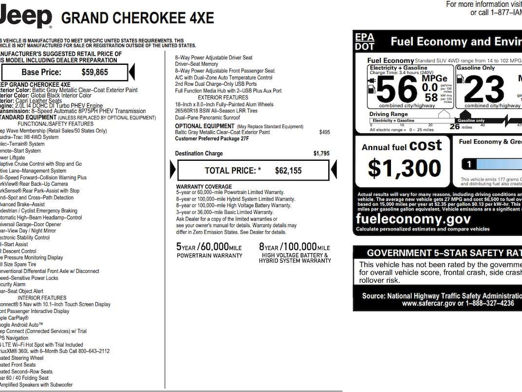 Used 2022 Jeep Grand Cherokee 4xe SUV