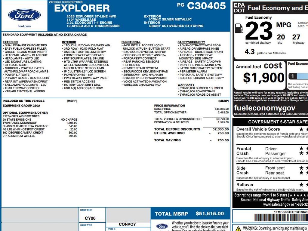 Used 2023 Ford Explorer ST-Line SUV