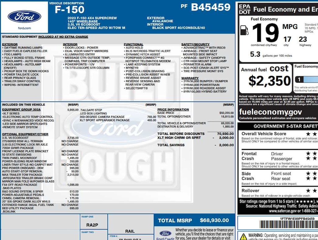 Used 2023 Ford F-150 XLT Truck SuperCrew Cab