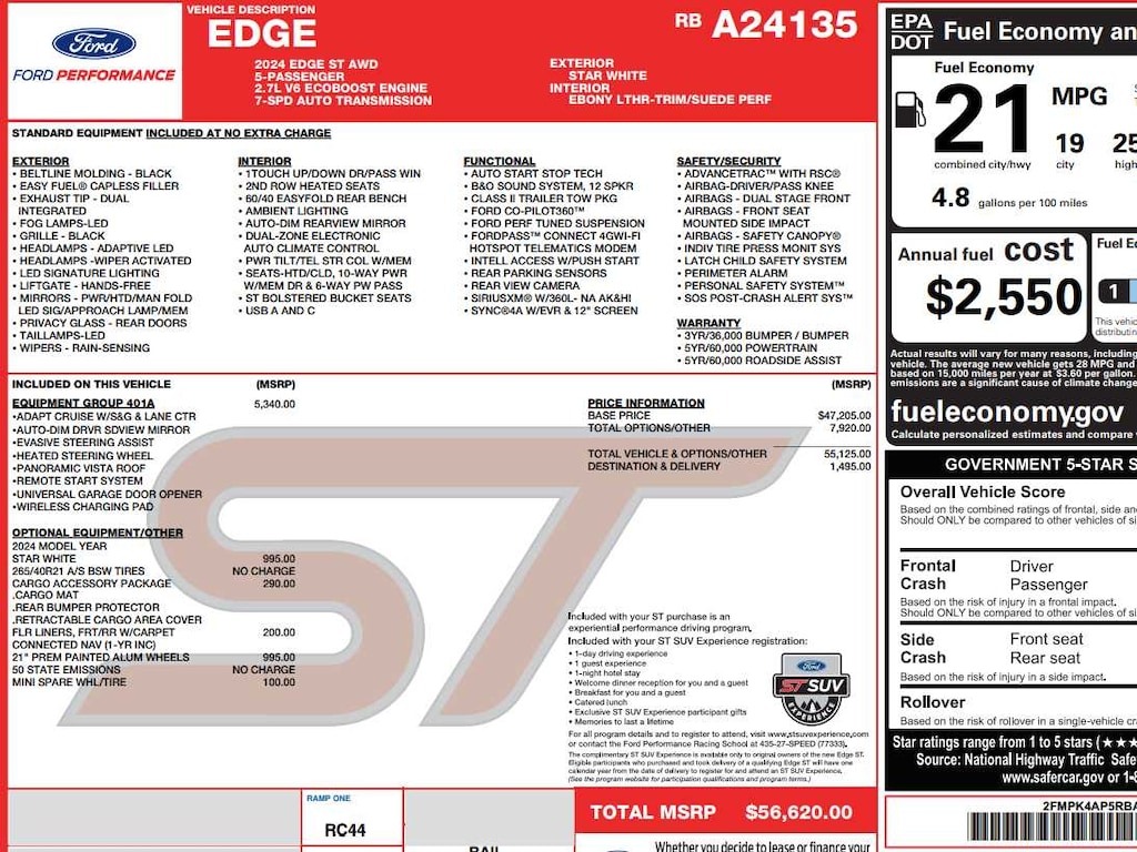 Used 2024 Ford Edge ST SUV