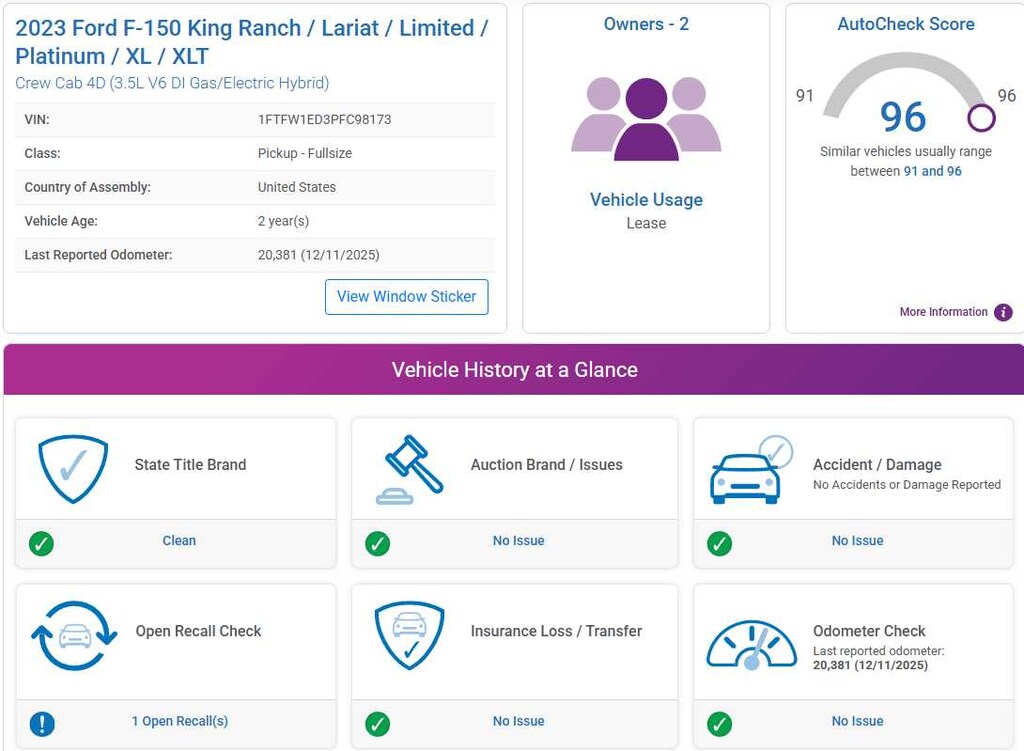 Used 2023 Ford F-150 XLT 4WD Supercrew 5.5 Box Truck SuperCrew Cab