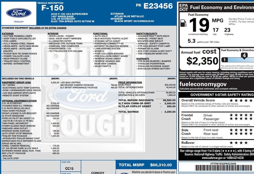 Used 2023 Ford F-150 XLT Truck SuperCrew Cab