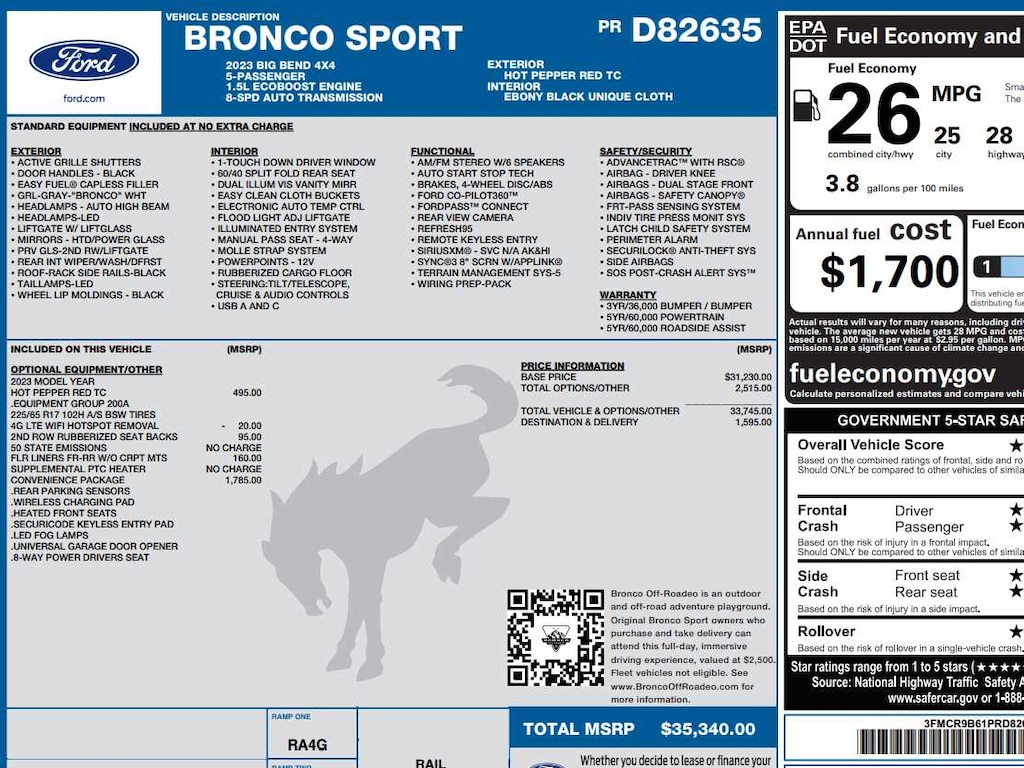 Used 2023 Ford Bronco Sport Big Bend SUV