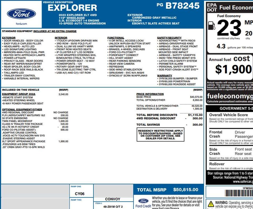 Used 2023 Ford Explorer XLT SUV