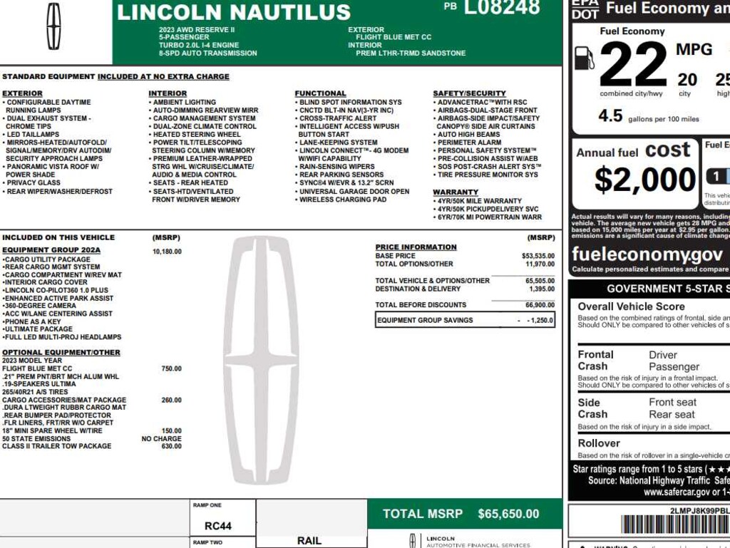 Used 2023 Lincoln Nautilus Reserve SUV
