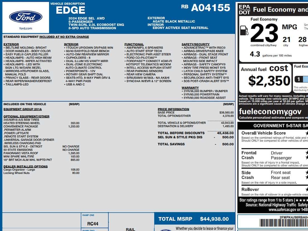 Used 2024 Ford Edge SEL SUV