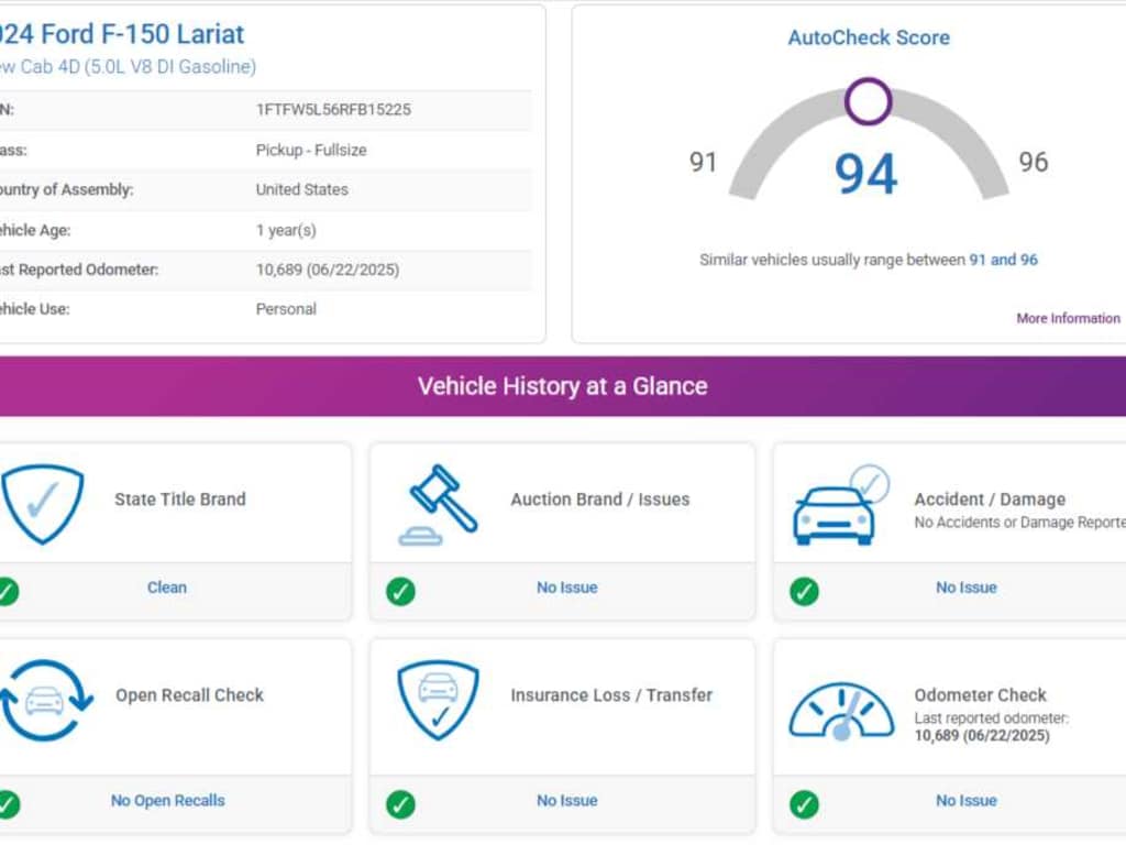 Used 2024 Ford F-150 Lariat 4WD Supercrew 5.5 Box Truck SuperCrew Cab