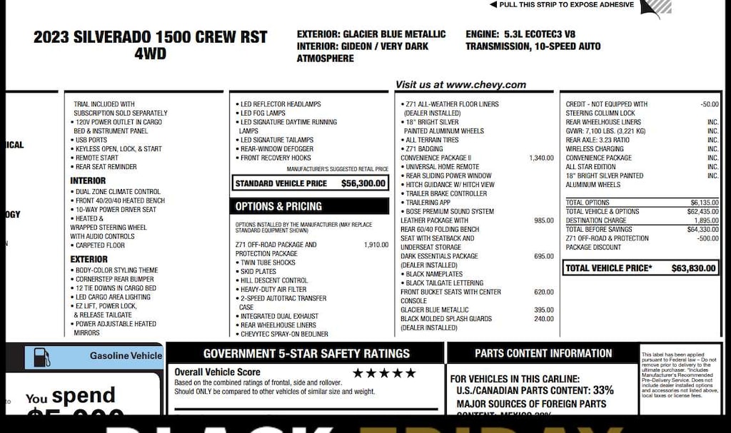 Used 2023 Chevrolet Silverado 1500 RST Truck Crew Cab