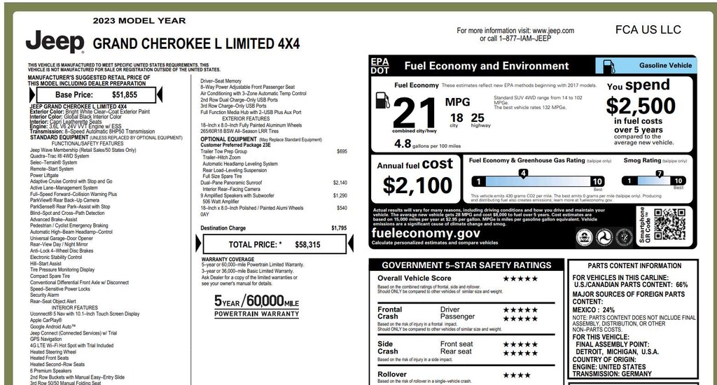 Used 2023 Jeep Grand Cherokee L Limited SUV