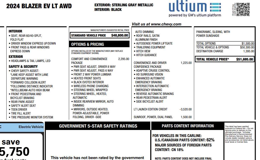 Used 2024 Chevrolet Blazer EV LT with VIN 3GNKDBRJ4RS252948 for sale in Monticello, IL