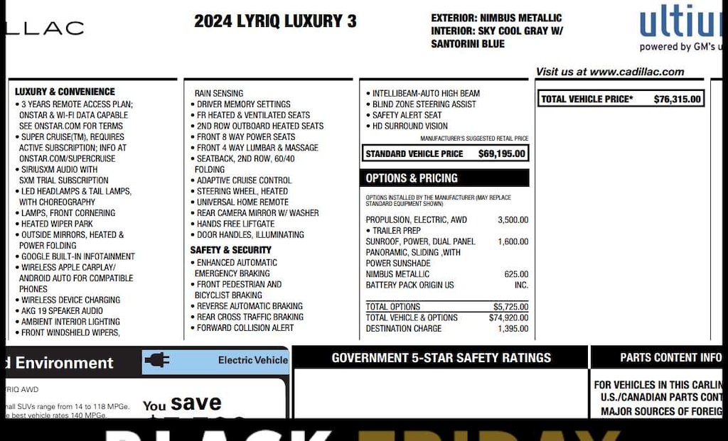 Used 2024 CADILLAC Lyriq Luxury 3 SUV