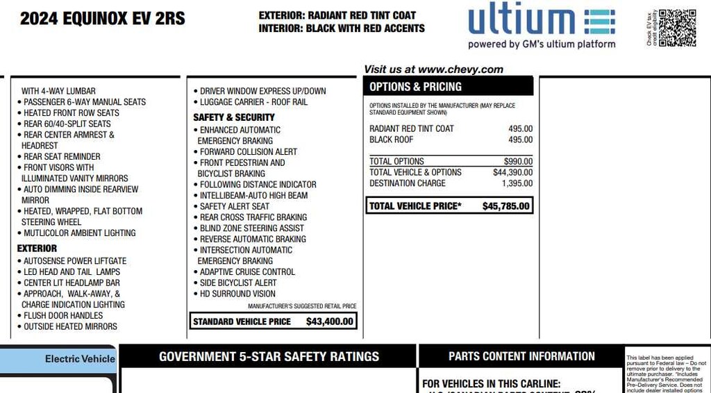Used 2024 Chevrolet Equinox EV 2RS SUV