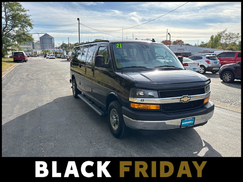Used 2021 Chevrolet Express Passenger 3500 1LT Van Extended Passenger Van