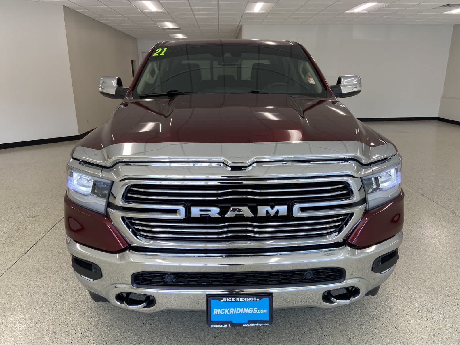 Used 2021 RAM Ram 1500 Pickup Laramie with VIN 1C6SRFJM2MN831275 for sale in Monticello, IL