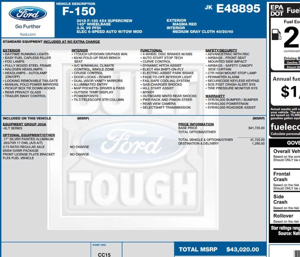 Used 2018 Ford F-150 XLT 4WD Supercrew 5.5 Box 4WD SuperCrew 5.5 Box